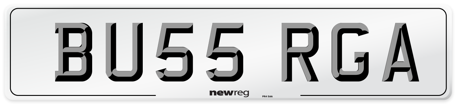 BU55 RGA Number Plate from New Reg